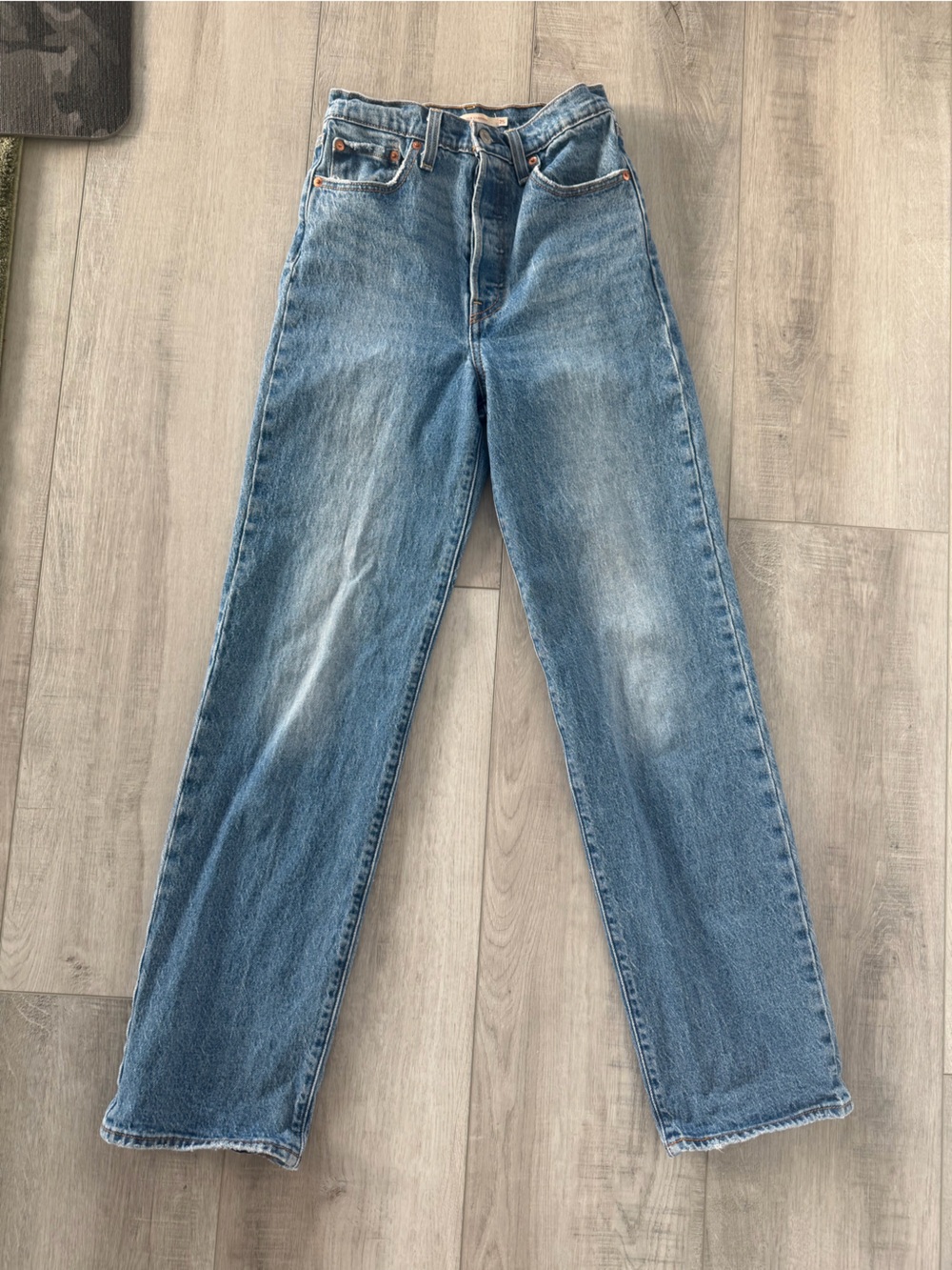 Levi's Straight Leg Light Blue Denim Jeans